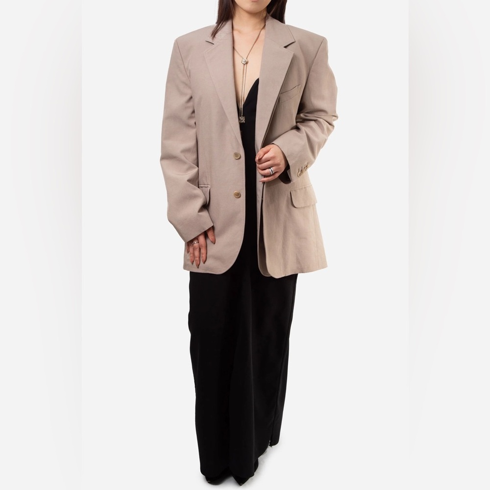Y/Project Unisex Linen Blend Blazer Beige